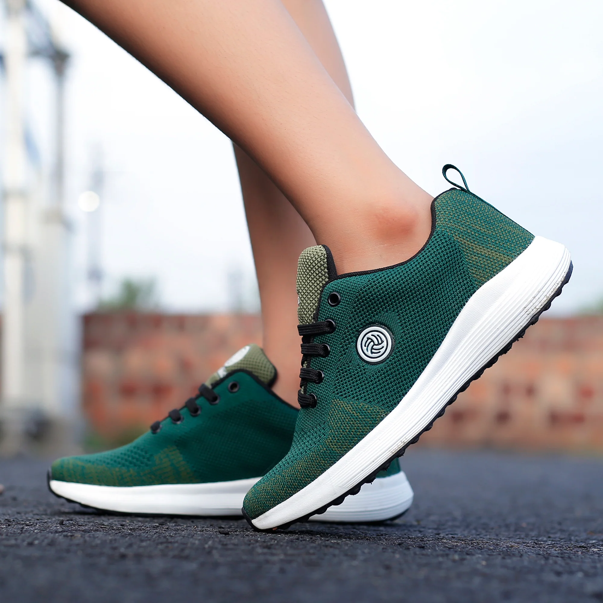 Bacca Bucci TOKYO Women Running Shoes | Green/Olive Women Sneakers Shoes For Casual Walk - Image 3